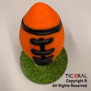 ADORNO PELOTA RUGBIER A. PORCELANA FRIA x 1